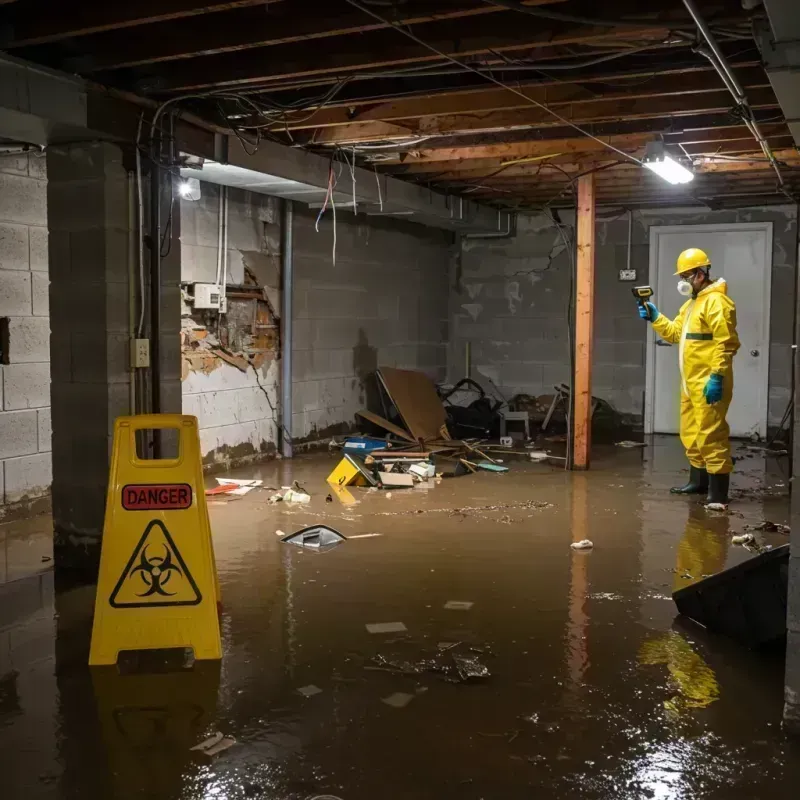 Flooded Basement Electrical Hazard in Lawton, MI Property